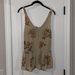 Vintage American Eagle Boho Rose Top 🌹